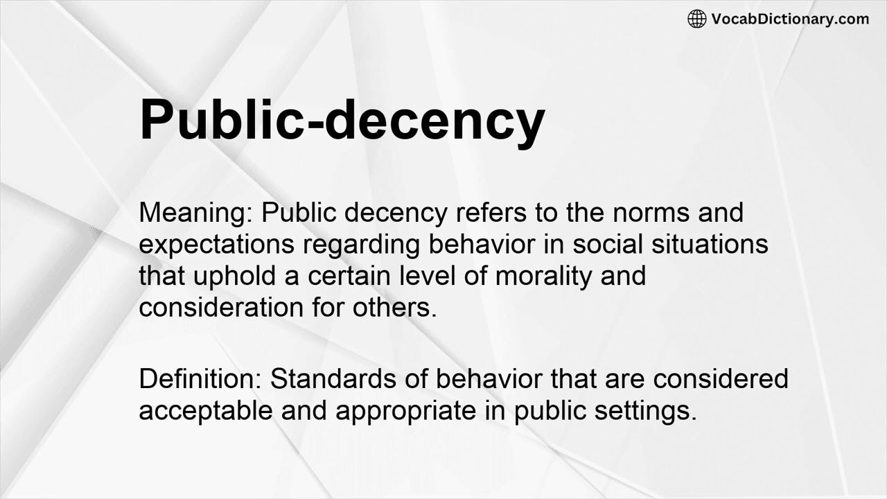 Public-decency Meaning