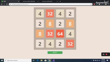 2048 Game - WPF C# and ReactJS with source code