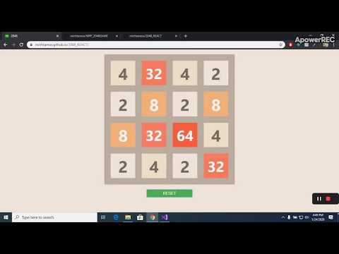2048 Game - WPF C# and ReactJS with source code