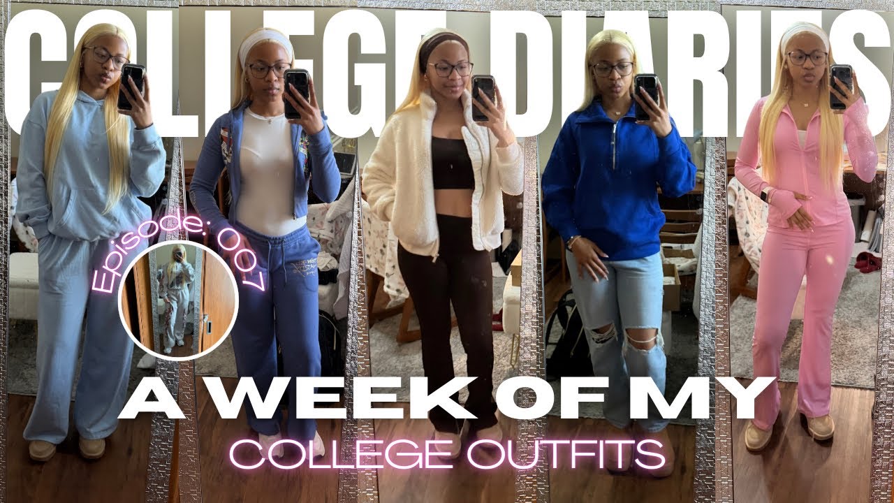 A WEEK OF MY COLLEGE OUTFITS | (freshman) daily grwm, chit-chat, ootd, outfit inspos