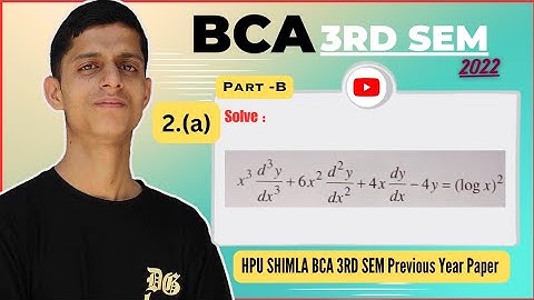 Hpu bca 3rd Semester Maths Previous Year Papers 2022 | Fully Solved | Complete Question Bank