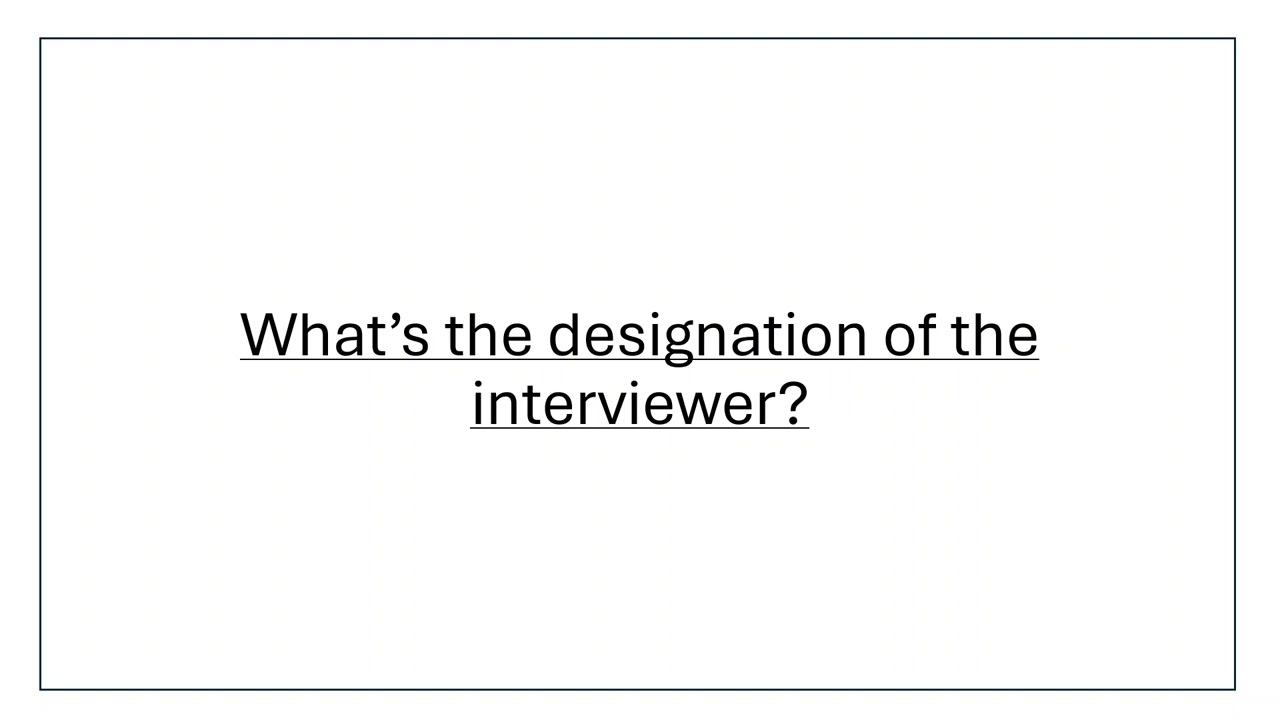 Interview Preparation - Business Analyst Training Video 63