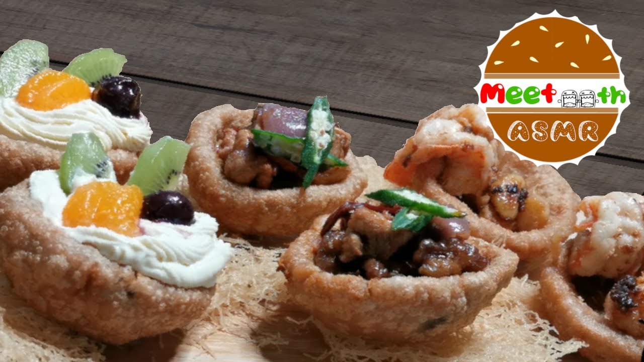 Making Mini Yam Basket x 3 Filling Recipe Scallops & Prawns Kung