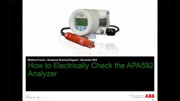 How to Electrically Check the APA592 pH Analyzer