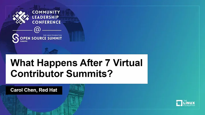 What Happens After 7 Virtual Contributor Summits? ...