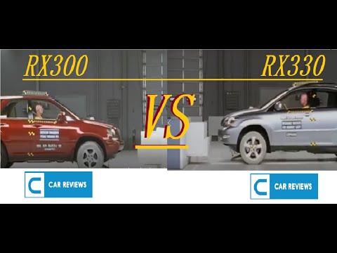 CRASH TEST 1999 Lexus RX 300  VS  2004 Lexus RX 330 40 mph CRASH TEST