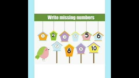 STD : UKG | SUB : Maths | Topic :  Missing Numbers by Sidi Rukhsar