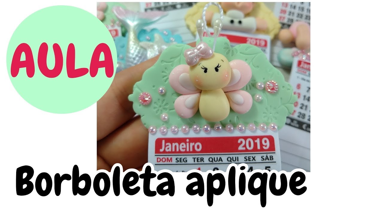 APLIQUE de biscuit: BORBOLETA super rápida e fácil
