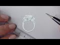Paris Hilton's Engagement Ring Design - Hand painted in the Atelier of Jean Dousset | Paris Hilton