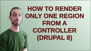 Drupal: How to render only one region from a controller (drupal 8)