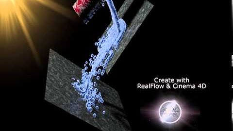 Video Animation 3D Real Flow & Cinema 4D