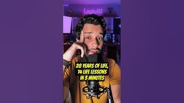 28 Years of Life - 14 Life Lessons - 3 Minutes… Unfiltered, brutally honest… #lifelessons