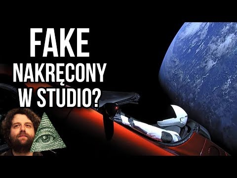 Tesla Roadster w Kosmosie to FAKE nakręcony w Studio na Ziemi? - DOWODY / START Falcon Heavy SpaceX