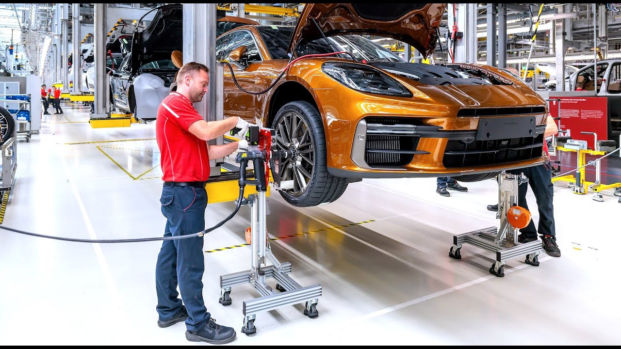 Производство новой сборочной линии Porsche Panamera в Германии