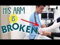 It's Officially Broken- Brennan Broke His Arm on the Cruise Ship :(