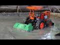Rc Tractor And Rotavator In Mud With Power Motor 12 Vol 1000Rpm.