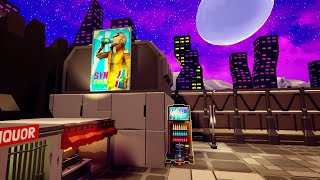First Stylized Cyberpunk level comes together - Devlog Time Lapse
