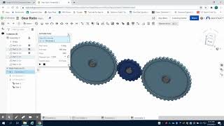 Gears, Gear Trains, Gear Trains with Idlers Video #1 Onshape PLTW