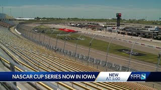 A first for the Iowa Speedway NASCAR Cup Series to take the track