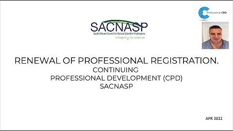 SACNASP Renewal of Professional Registration