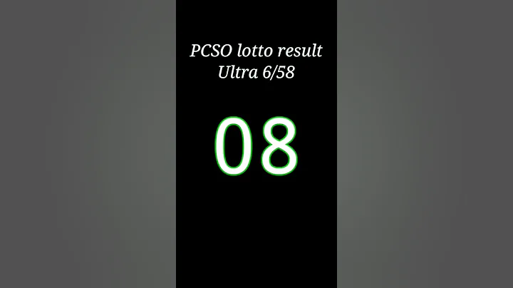 PCSO lotto result Ultra 6/58 Jackpot prize 521 million. 2 lucky winners. - DayDayNews