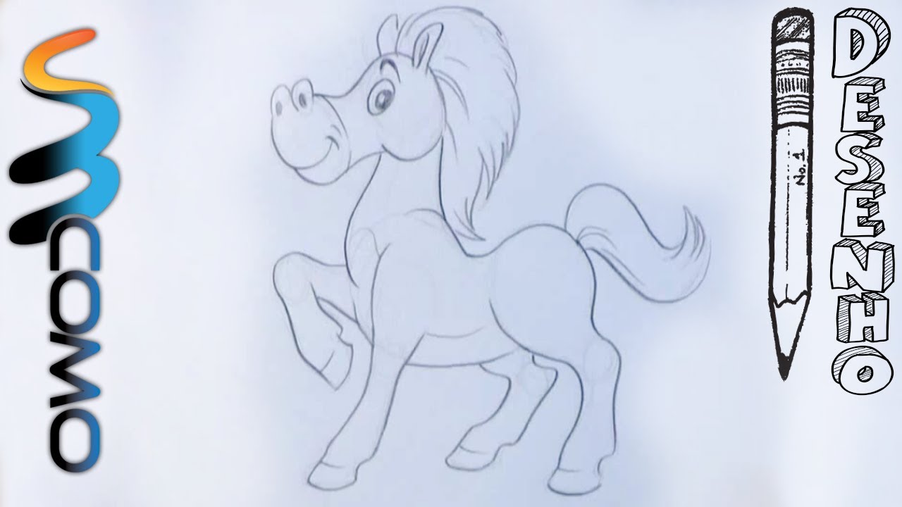 Como desenhar um cavalo FACIL passo a passo para crianças e iniciantes 1 