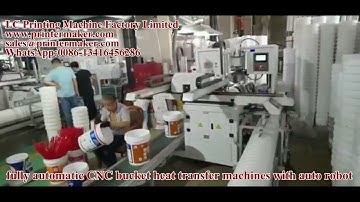 fully automatic CNC bucket heat transfer machines with auto robot-AHT-260A