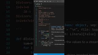 “Perfect Number Checker in Python 🔢⚡ (Super Easy!)” #shorts #python #coding #programming #pythonic