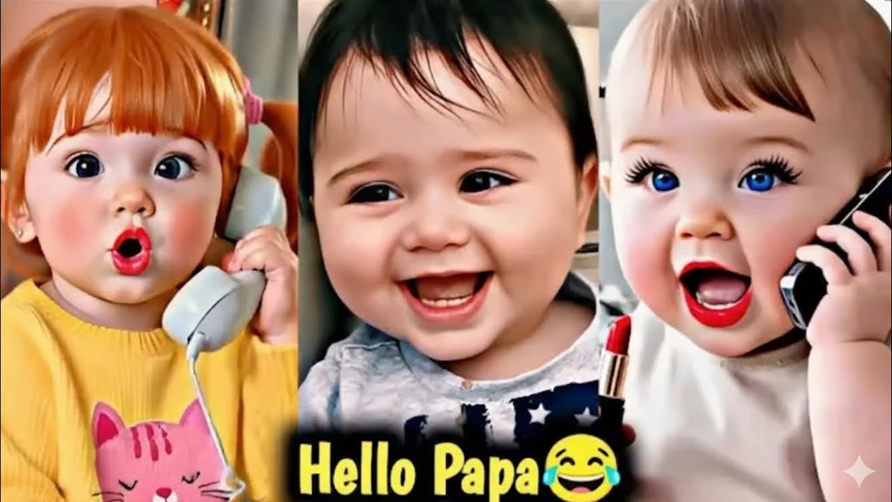 Baby Laughing Non-Stop 😂 | Cute Baby Says Hello Papa ❤️ | Funny Baby Video 2025