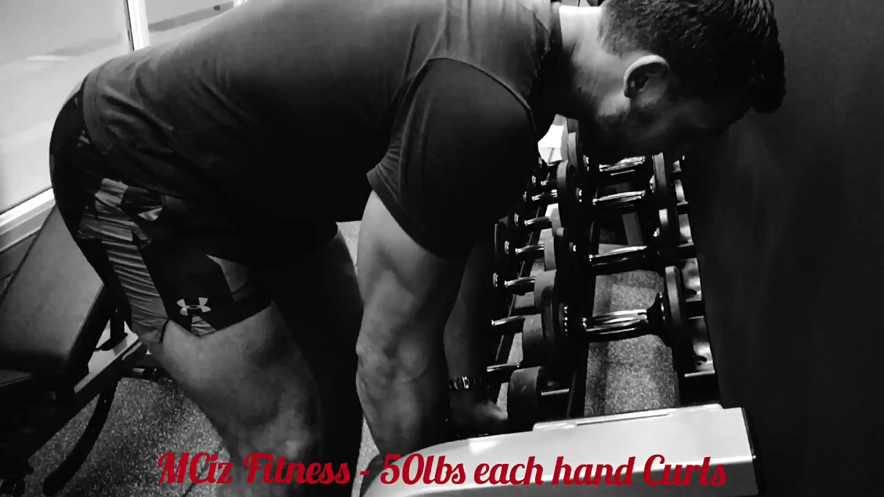 arm curls sitting down MCiz Fitness - 50lbs Dumbbell Curl