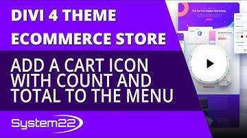 Divi 4 Ecommerce Add A Cart Icon With Count And Total To The Menu 👈