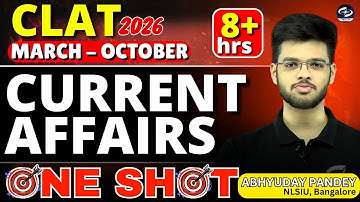 Complete Current Affairs in ONE SHOT | clat 2026 current affairs | origin clat | abhyuday pandey