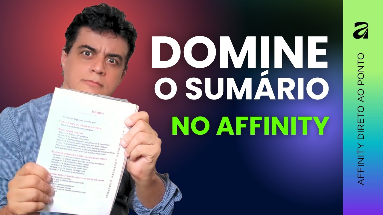Por que seu Sumário no Affinity dá errado: O jeito certo de fazer (Guia Completo)