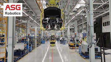 Overhead conveyor for final assembly, Electric monorail system EMS, ASG Robotics