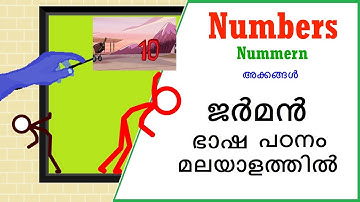 #021 Part 1 | New Learning German in Malayalam | Numbers 0 to 10 in German | Nummern