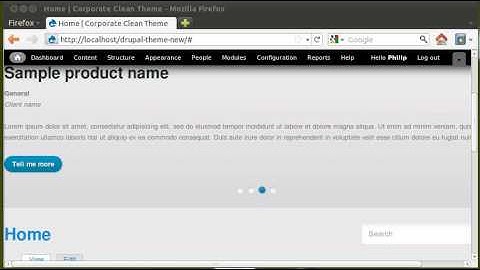 Corporateclean Drupal theme. Configuring the JavaScript slider feature.