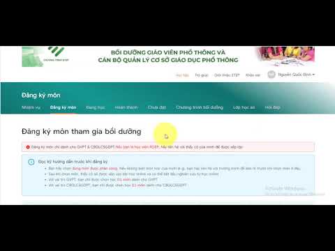 Video Hướng dẫn sử dụng Hệ thống Chương trình tập huấn & bồi... - youtube
