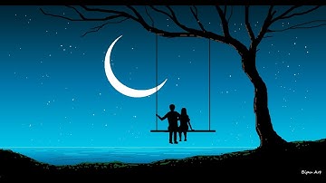 How to draw in Ms Paint | Half Moon | drawing in paint in computer| paint in computer