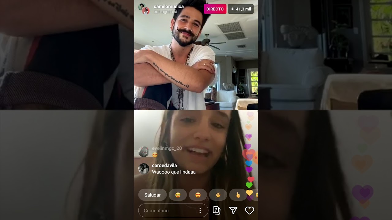 Camilo llama a fans y les canta 12-05-20