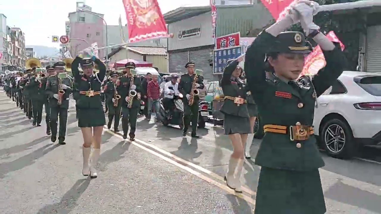 左營游公館贊境：左營太子宮入火安座：宜蘭國光儀隊。