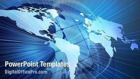 Globe Map PowerPoint Template Backgrounds - DigitalOfficePro #07503W
