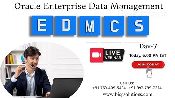 Webinar of (EDMCS) Oracle Enterprise Data Management