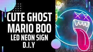 Cute Ghost Mario Boo - How To DIY Neon Sign
