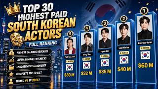 Top 30 Highest Paid South Korean Actors 2026 – Full Ranking