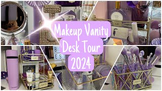 Makeup Vanity Desk Tour 2024 |Updated| IKEA Vanity
