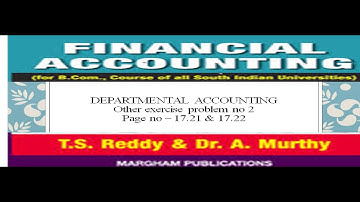 DEpartmental Accounts Other Exercise Problems No 2