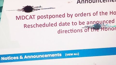 NMDCAT Delay For Whole Pakistan