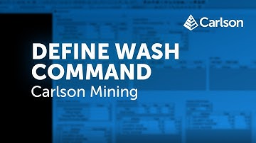 Define Wash Command | Carlson Mining