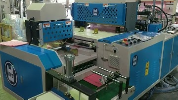 garbage bag making machine with folding