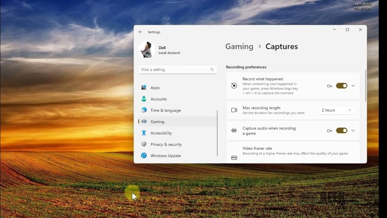 Gaming features aren't available for the windows 11 desktop or file